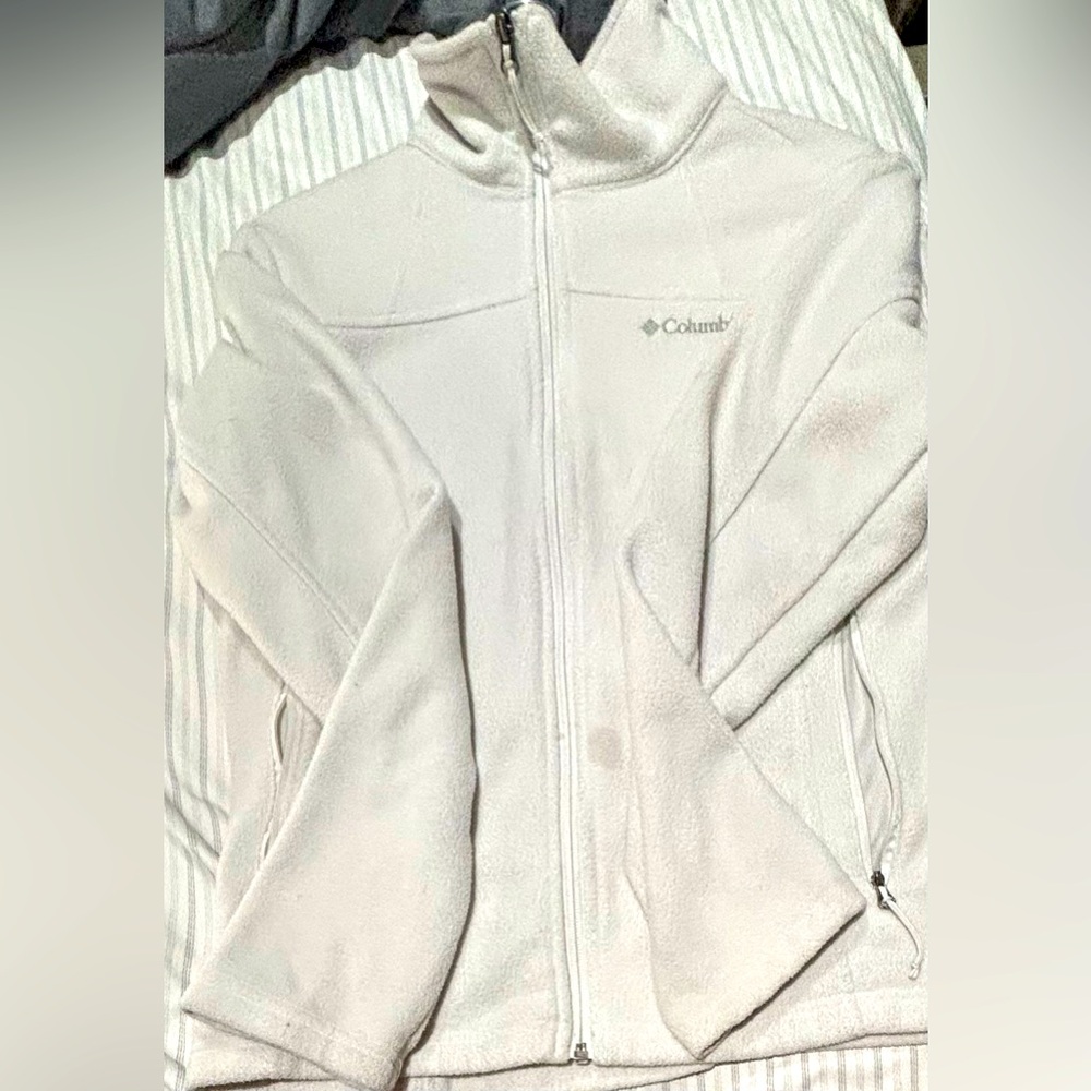 White Columbia sweater